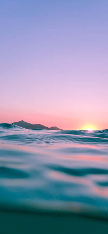 Calming Iphone Purple Sunset Wallpaper