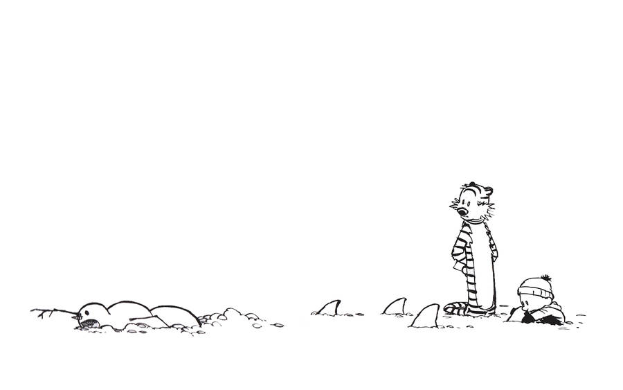 Calvin And Hobbes Snowman Wallpaper