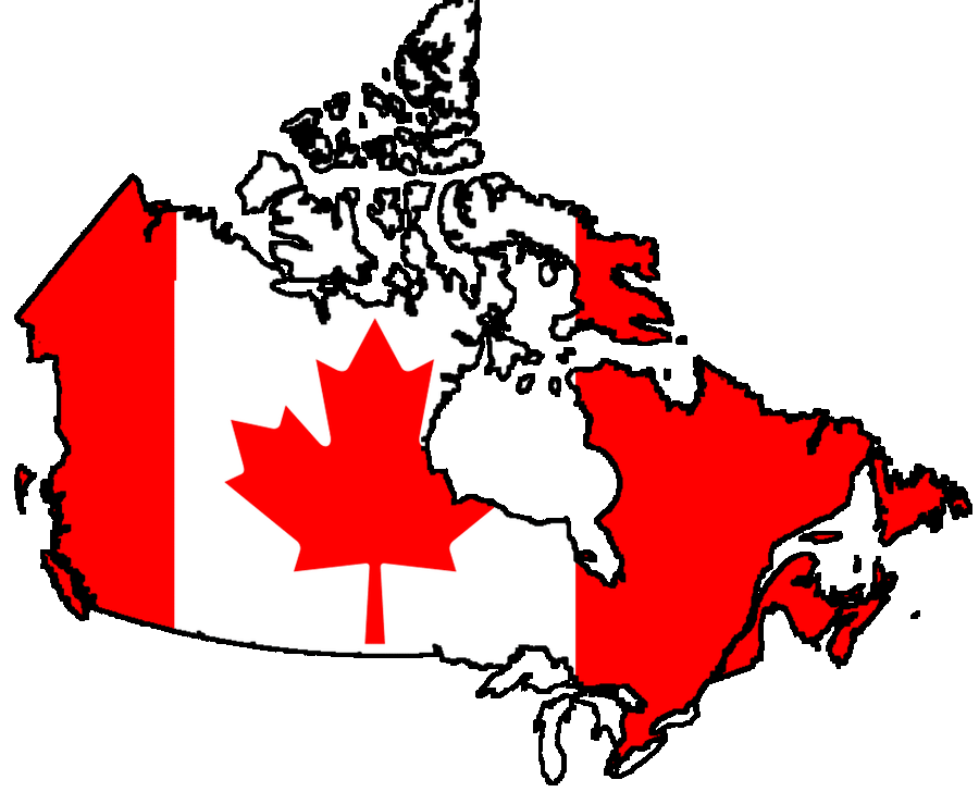 Canada Flag Map Wallpaper