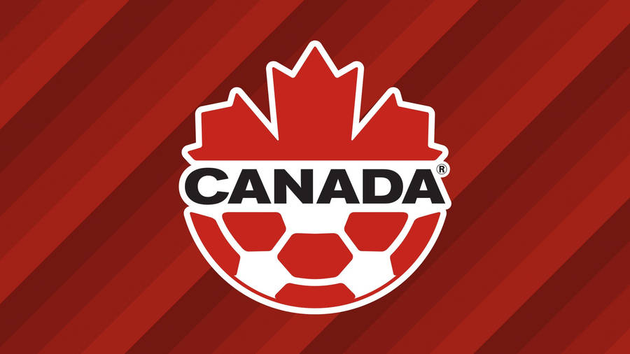 Canada National Football Team's Bold Red Logo Wallpaper