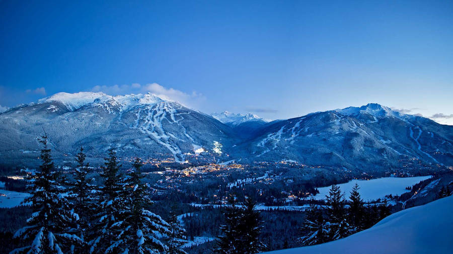 Canada Whistler Snowy Mountains Wallpaper