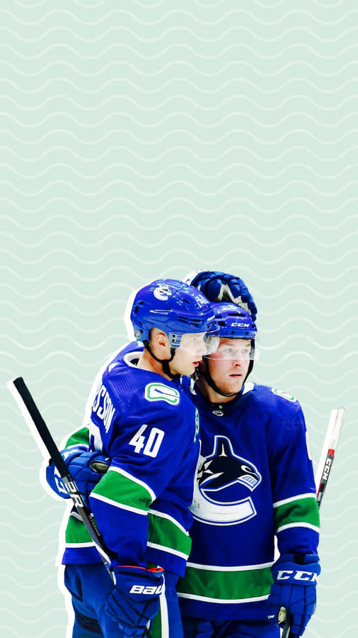 Canadian Nhl Player Elias Pettersson Minimalist Poster Wallpaper