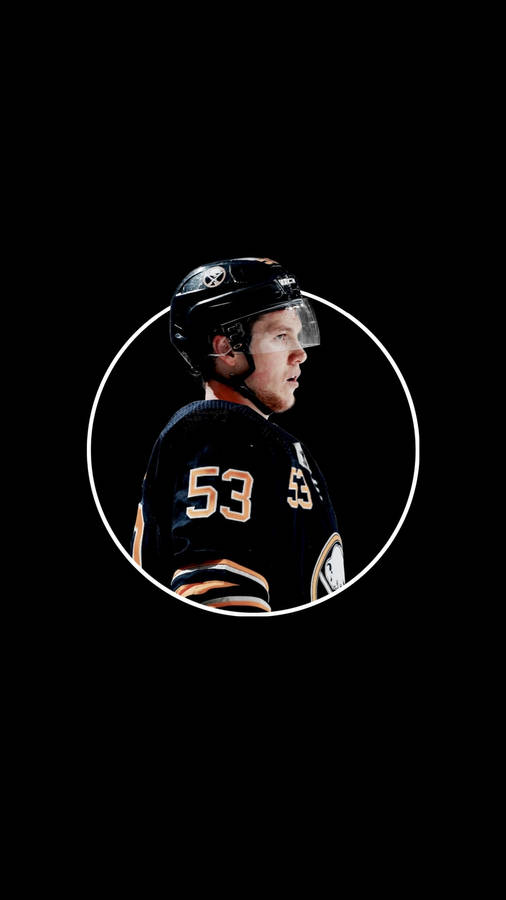 Canadian Nhl Player Jeff Skinner Black Minimalist Poster Wallpaper