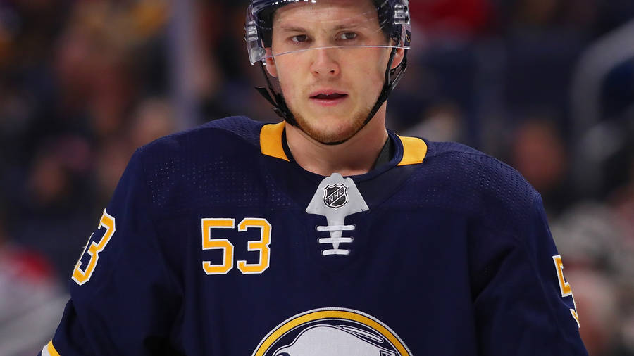 Canadian Nhl Player Number 53 Buffalo Sabres Jeff Skinner Wallpaper