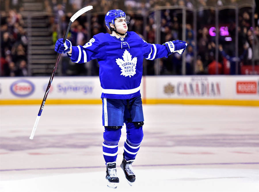 Canadian Nhl Player William Nylander Win Against New Jersey Devils Wallpaper