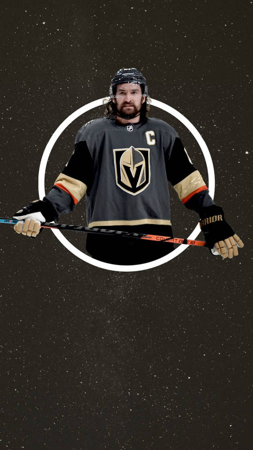 Canadian Vegas Golden Knights Player Mark Stone Minimalist Illustration Wallpaper