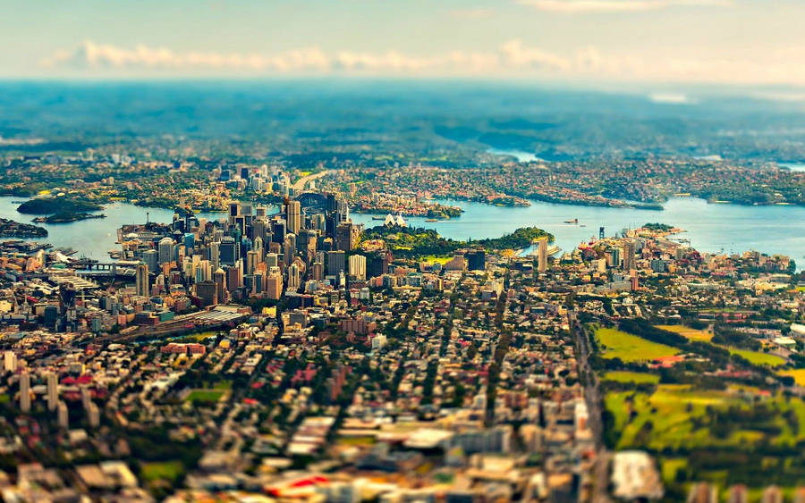 Canberra Aerial City Photograph Wallpaper