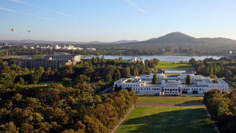 Canberra Parliament House Thick Trees Wallpaper