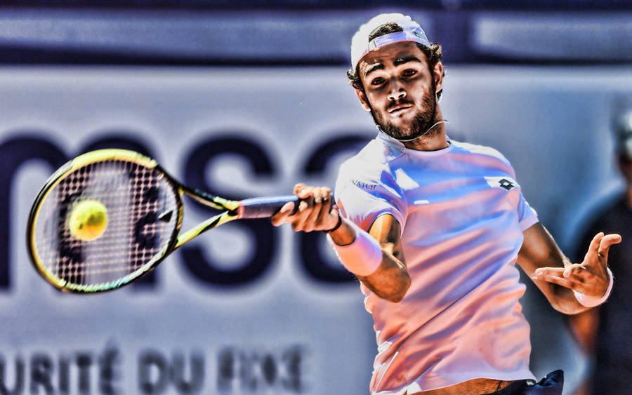 Candid Matteo Berrettini Edited Wallpaper