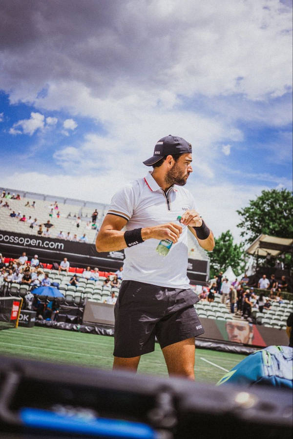 Candid Matteo Berrettini Portrait Wallpaper