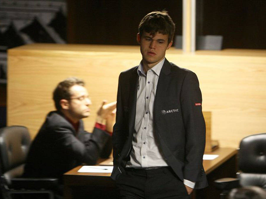 Candid Moment Of World Chess Champion, Magnus Carlsen Wallpaper