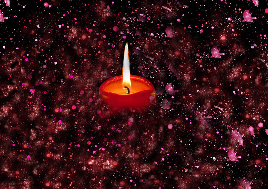 Candle, Glitter, Glare, Wick Wallpaper