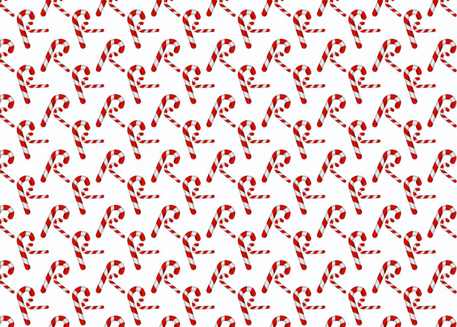 Candy Cane Cute Pattern Wallpaper