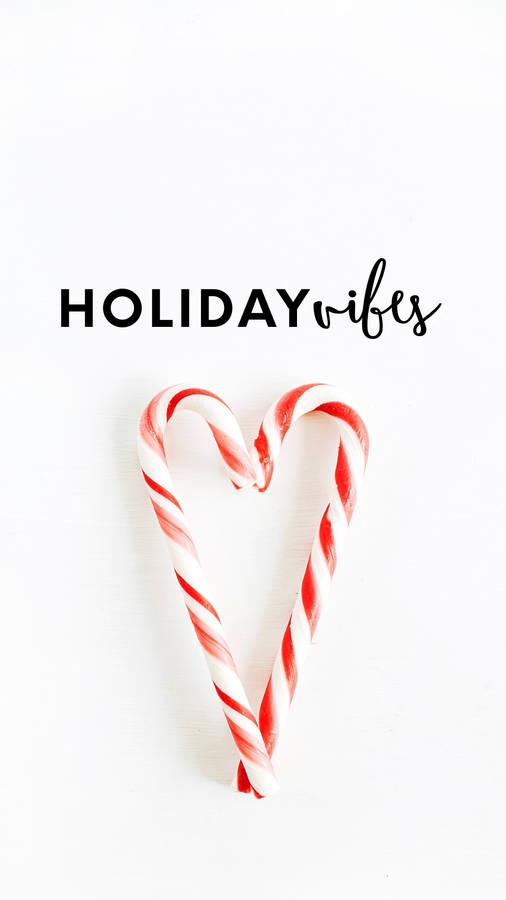 Candy Cane Holiday Vibes Wallpaper