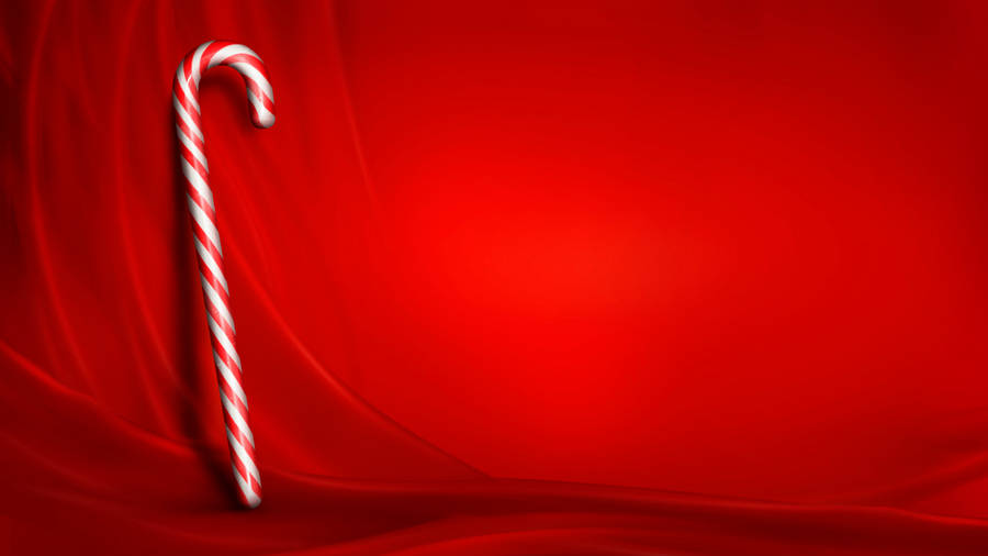 Candy Cane Red Christmas Background Wallpaper