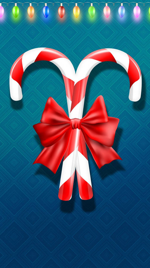 Candy Canes X'mas Festive Wallpaper