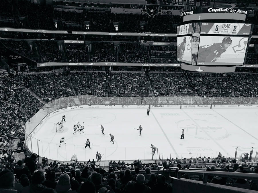 Capital One Arena Black And White Wallpaper