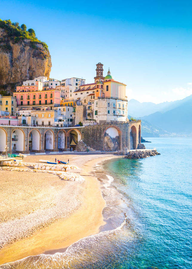 Capri Italy White Sand Beach Wallpaper