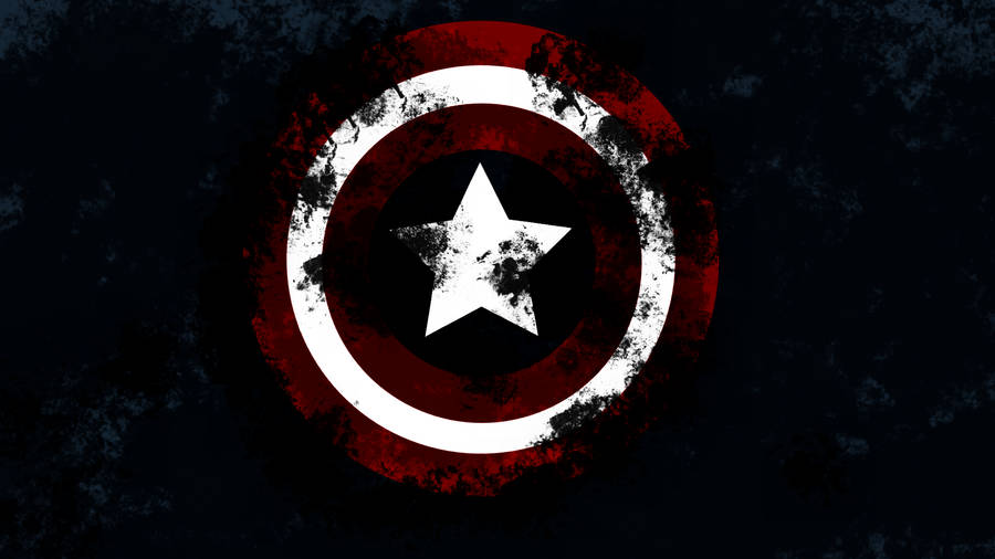 Captain America Shield Black Stains Wallpaper