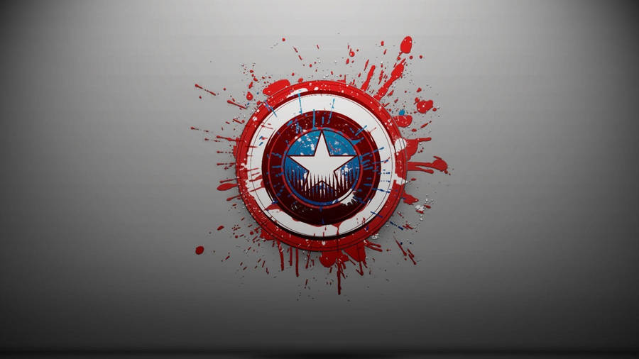 Captain America Shield Splatter Wallpaper