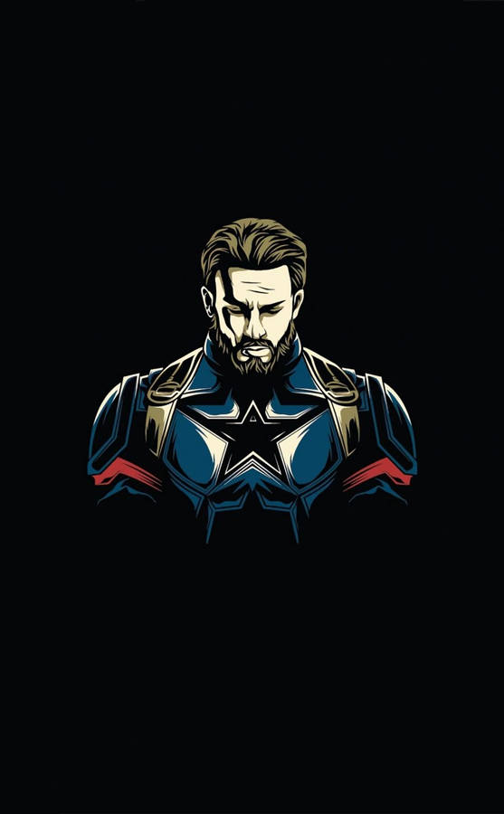 Captain America Superhero Paint Art Wallpaper