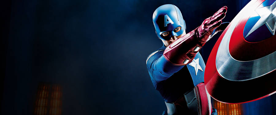 Captain America Superhero Shield Attack Wallpaper