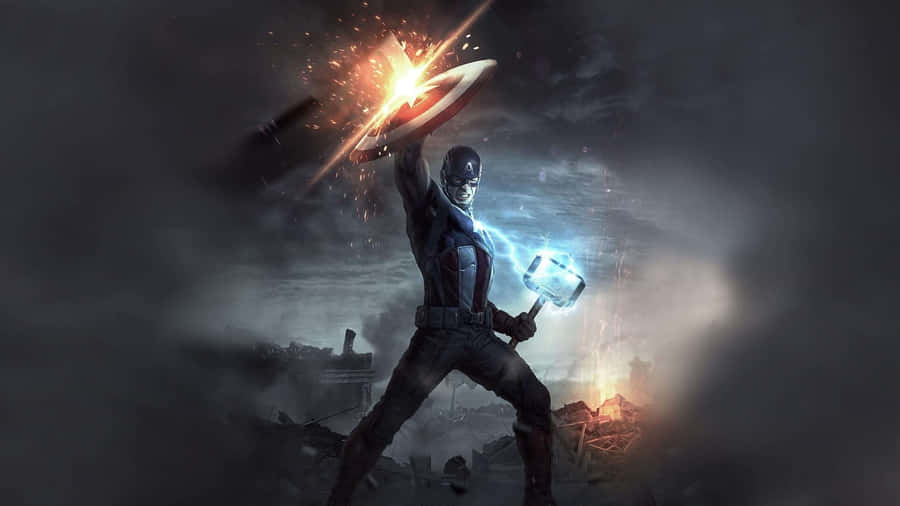 Captain America Worthy In Avengers Endgame Wallpaper