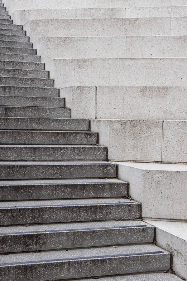 Caption: Architectural Detail Of Concrete Texture Staircase Wallpaper