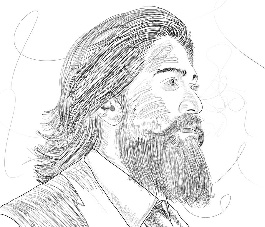 Caption: Artistic Impression Of Rocking Star Yash Wallpaper