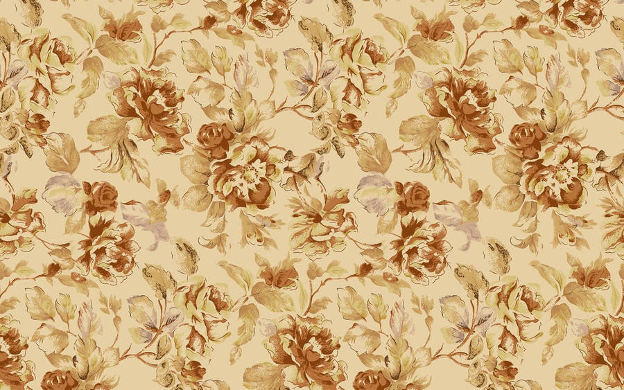 Caption: Artistic Sepia Flower Design Wallpaper