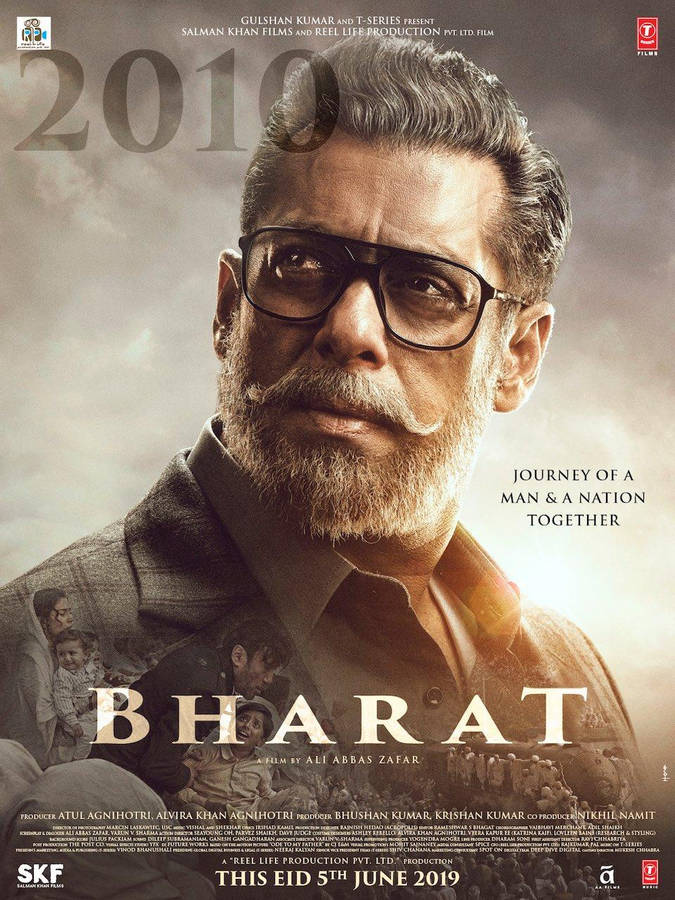 Caption: Bharat 2010 Movie Poster - A Thrilling Adventure Journey Wallpaper