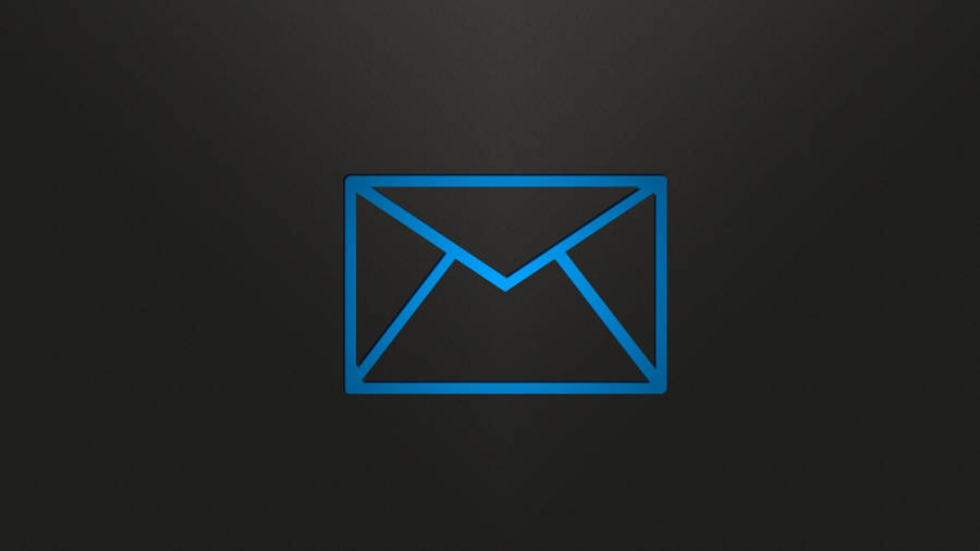 Caption: Blue Computer Email Icon Wallpaper