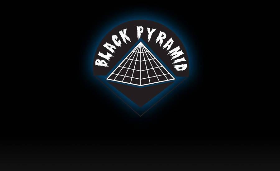 Caption: Captivating Black Pyramid With White Gridlines Wallpaper