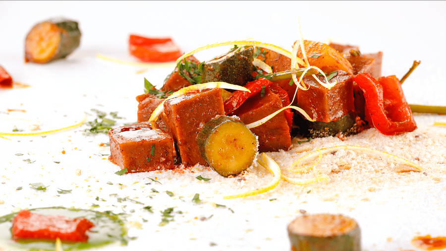 Caption: Delicious Beef Tajine Delight Wallpaper