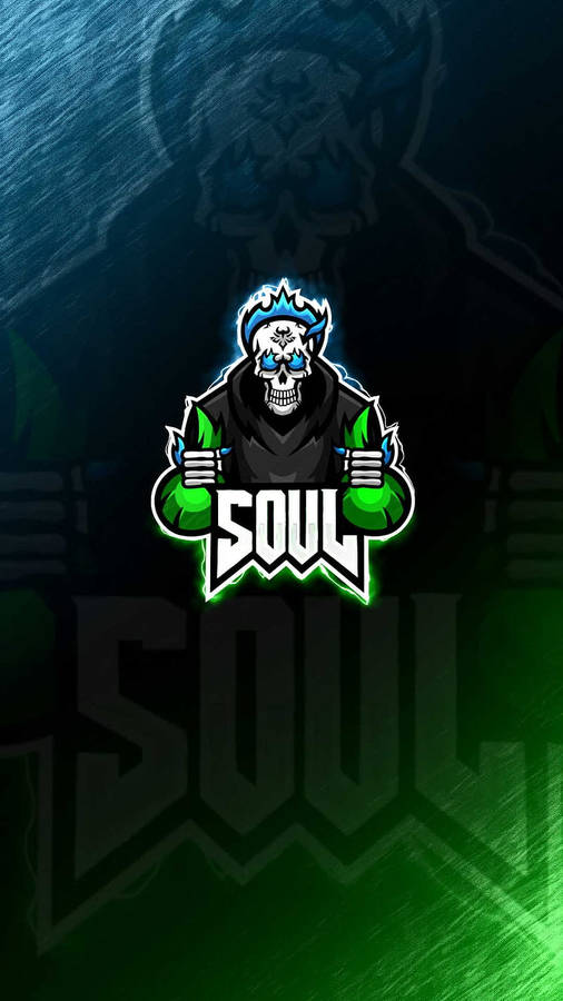 Caption: Display Of Team Soul Logo On An Abstract Black Background Wallpaper