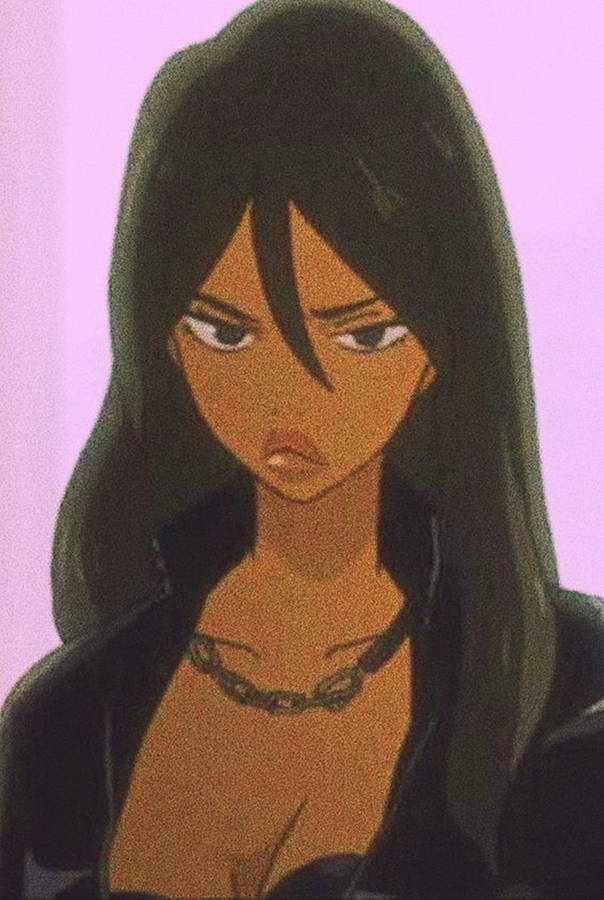 Caption: Distinctive And Cool Profile Picture - Sad And Pouting Michiko Malandro Wallpaper