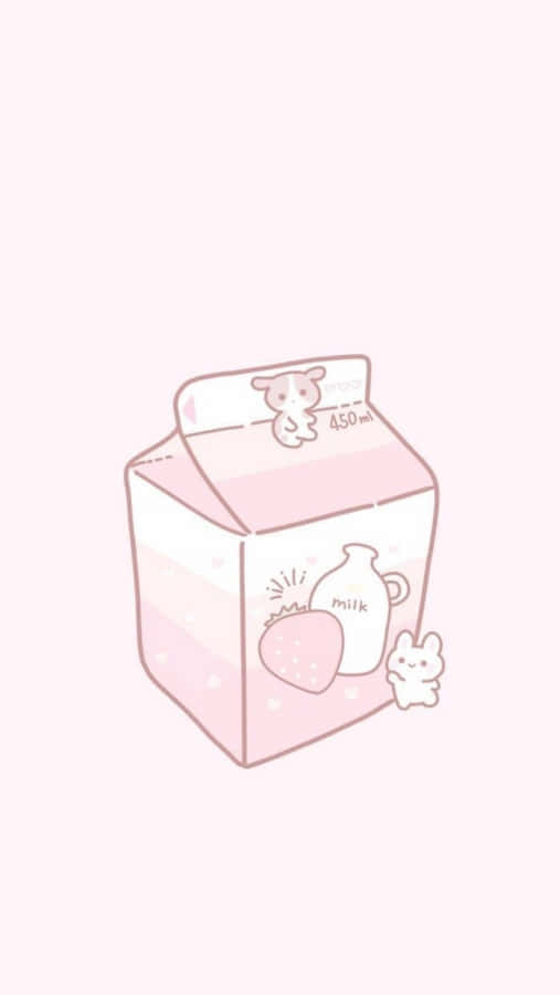 Caption: Dreamy Pink Kawaii Wonderland Wallpaper