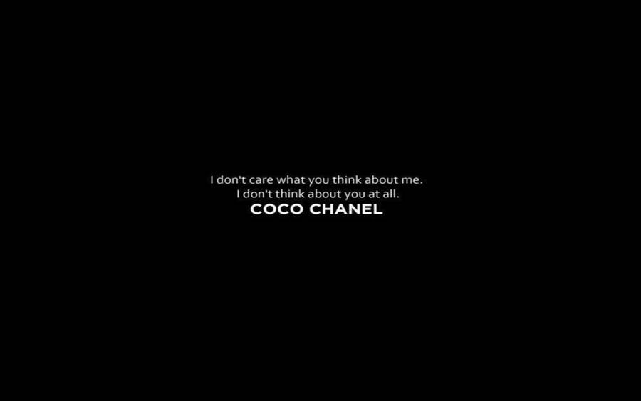 Caption: Elegant Black And White Coco Chanel Aesthetic Laptop View Wallpaper