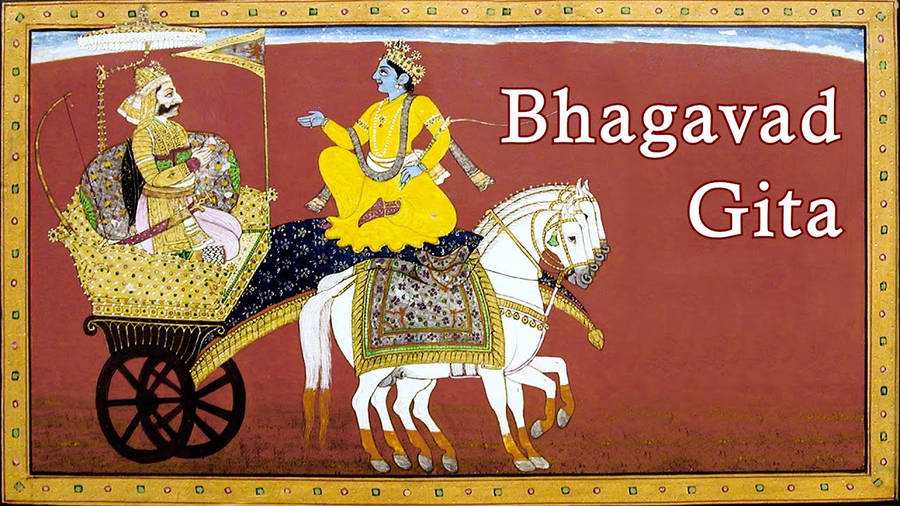 Caption: Enlightening Art From Bhagavad Gita Wallpaper