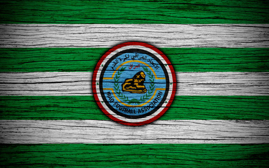 Caption: Enthusiasm And Dedication — The Iraq Football Association Stripes Wallpaper