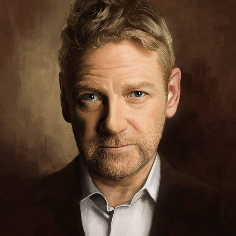 Caption: Esteemed Actor Kenneth Branagh In A Fierce Pose Wallpaper