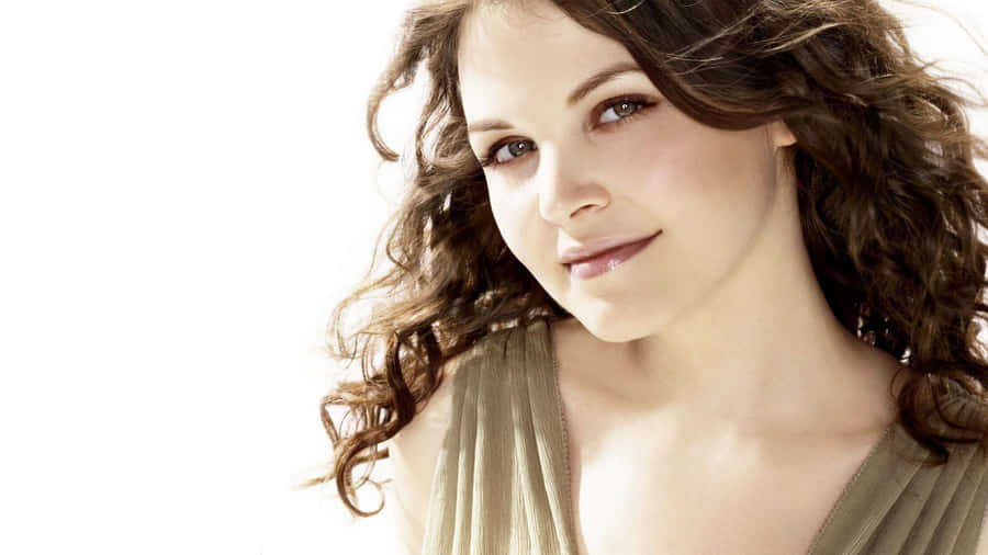 Caption: Ginnifer Goodwin Radiant Smile Wallpaper