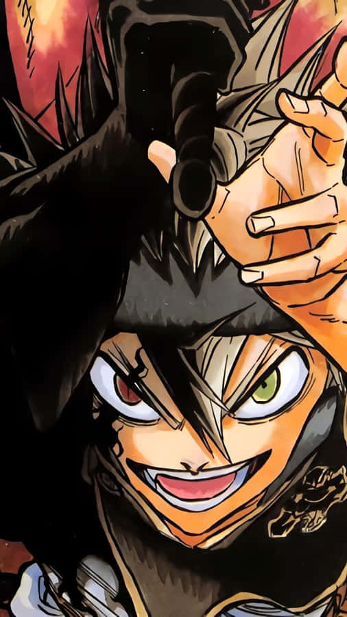 Caption: Immersive Anime Magic - Black Clover For Iphone Wallpaper
