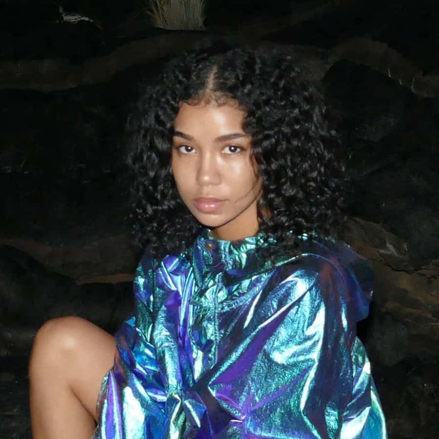 Caption: Jhene Aiko In A Stunning Photoshoot Wallpaper