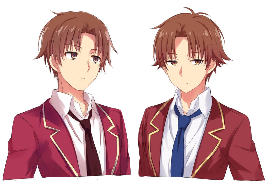 Caption: Kiyotaka Ayanokoji In His Classic School Uniform Wallpaper