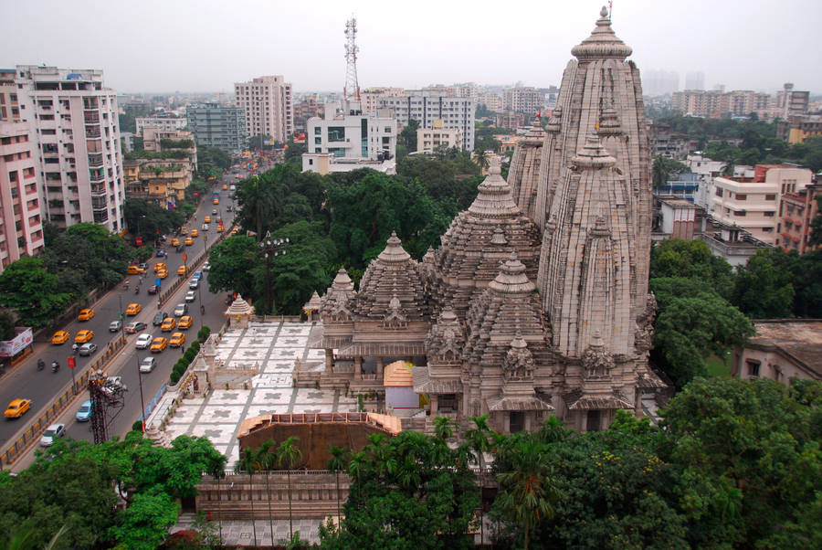 Caption: Majestic Birla Mandir In The Heart Of Kolkata Wallpaper