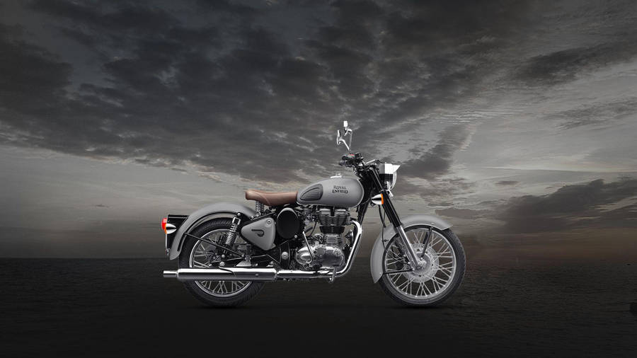 Caption: Majestic Classic 350 Royal Enfield In Hd Wallpaper