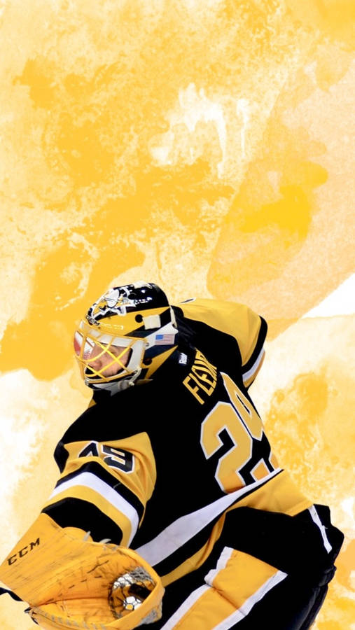 Caption: Marc Andre Fleury In Action Wallpaper