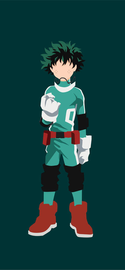 Caption: Midoriya Vector Art - My Hero Academia Iphone Wallpaper Wallpaper