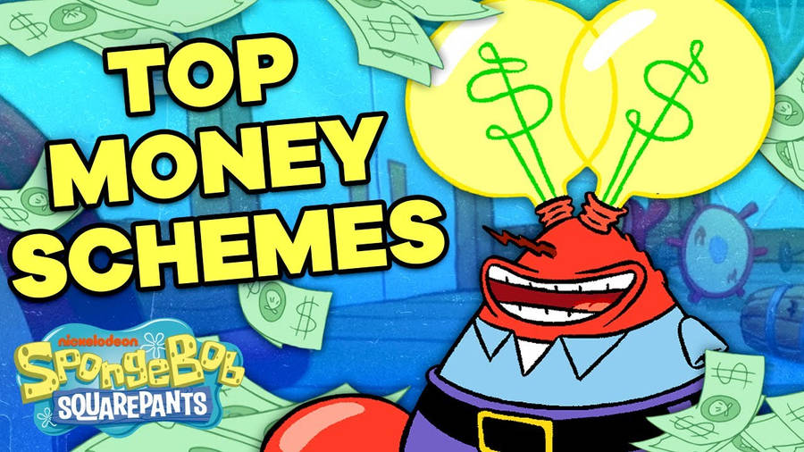 Caption: Mr. Krabs Plotting His Next Big Money-making Scheme. Wallpaper